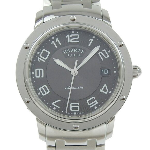 HERMES Clipper Watches CP2.810 grayDial Stainless Steel Mechanical - Picture 1 of 9